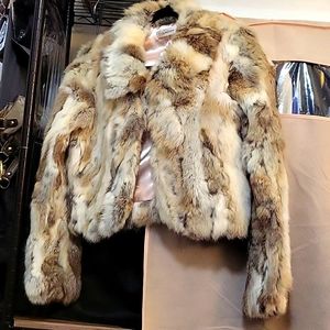 Rabbit Fur Crop Jacket